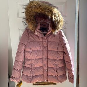 Tommy Hilfiger Puffer Jacket  Women’s Pink Hoodie Size Medium